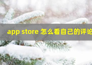 app store 怎么看自己的评论